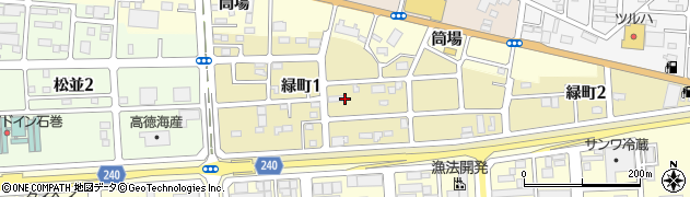 宮城県石巻市緑町周辺の地図