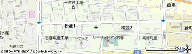 宮城県石巻市松並周辺の地図