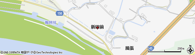宮城県東松島市新田新田前周辺の地図