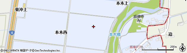 宮城県富谷市三ノ関本木西周辺の地図