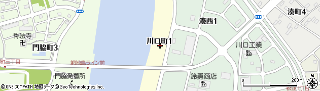 宮城県石巻市川口町周辺の地図