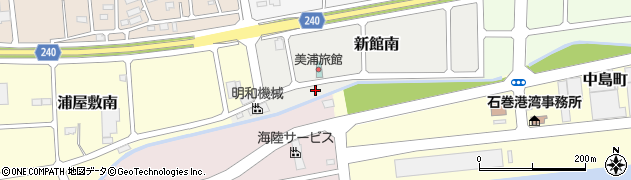 宮城県石巻市門脇中島周辺の地図