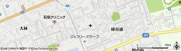宮城県東松島市矢本蜂谷浦56周辺の地図