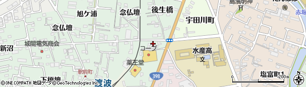 宮城県石巻市後生橋周辺の地図