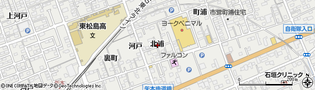宮城県東松島市矢本北浦周辺の地図