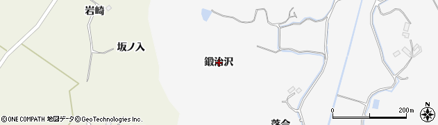 宮城県東松島市新田（鍛治沢）周辺の地図