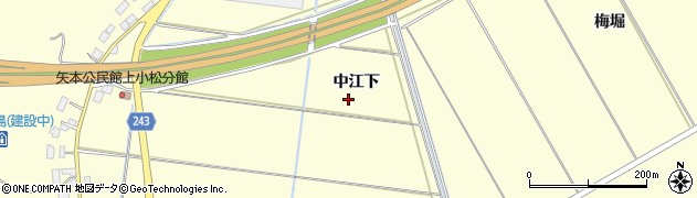 宮城県東松島市小松中江下周辺の地図