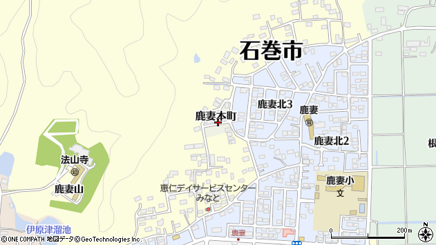 〒986-0013 宮城県石巻市鹿妻本町の地図