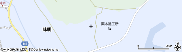 宮城県大郷町（黒川郡）味明（青木沢北山）周辺の地図