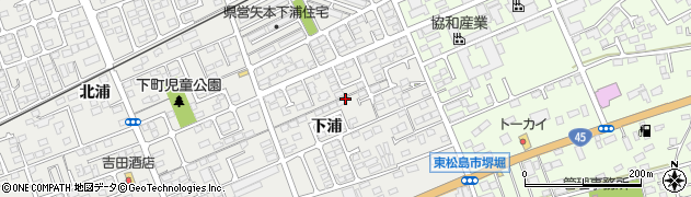 宮城県東松島市矢本（下浦）周辺の地図