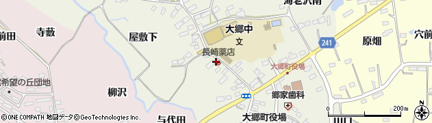 宮城県大郷町（黒川郡）粕川（西長崎）周辺の地図