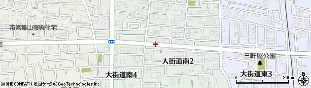 宮城県石巻市大街道南周辺の地図