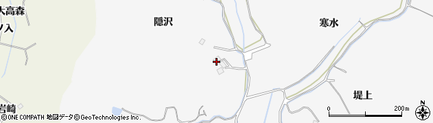 宮城県東松島市新田隠沢周辺の地図