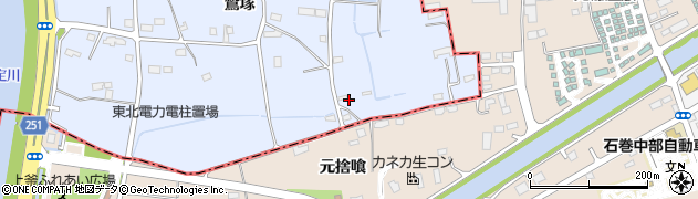 宮城県東松島市赤井鷲塚137周辺の地図