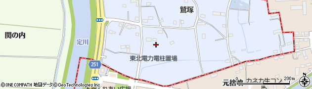 宮城県東松島市赤井鷲塚104周辺の地図