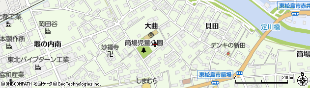 宮城県東松島市大曲筒場89周辺の地図