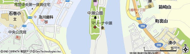 宮城県石巻市中瀬2周辺の地図