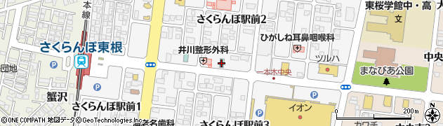 スーパーホテル山形・さくらんぼ東根駅前周辺の地図