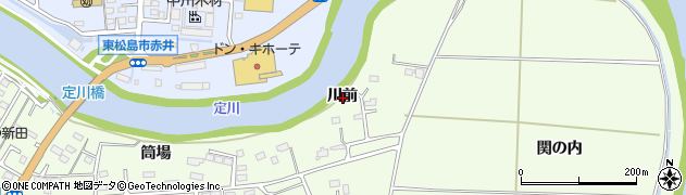宮城県東松島市大曲川前周辺の地図