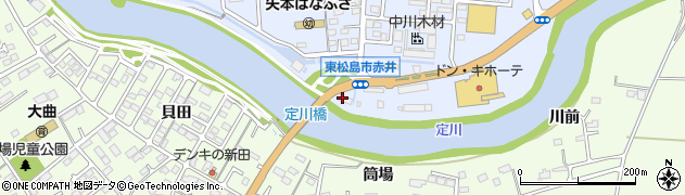 宮城県東松島市赤井（川前三番）周辺の地図