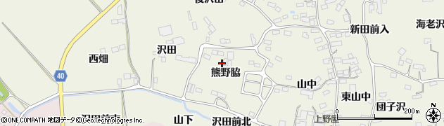 宮城県大郷町（黒川郡）粕川（熊野脇）周辺の地図