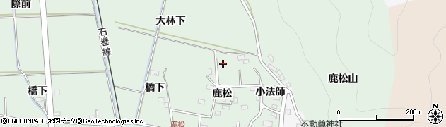 宮城県石巻市渡波鹿松周辺の地図