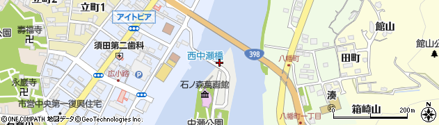 宮城県石巻市中瀬1周辺の地図