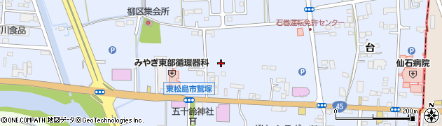 宮城県東松島市赤井八反谷地周辺の地図