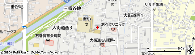 宮城県石巻市大街道西2丁目周辺の地図