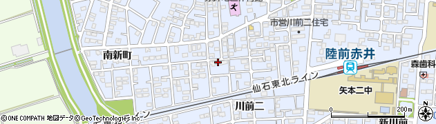 宮城県東松島市赤井川前二156周辺の地図