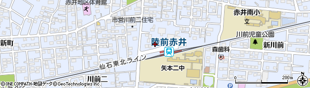 宮城県東松島市赤井（川前）周辺の地図