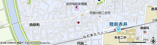 宮城県東松島市赤井川前二192周辺の地図