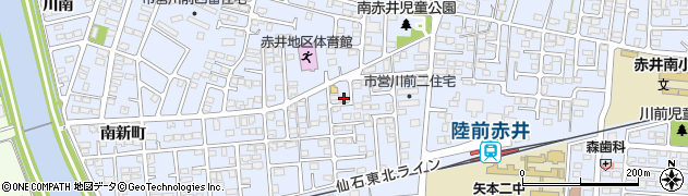 宮城県東松島市赤井川前二195周辺の地図