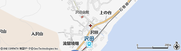 宮城県石巻市沢田（沢田）周辺の地図