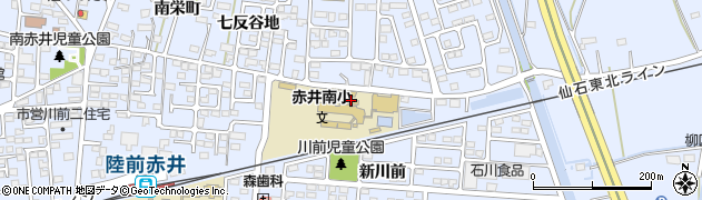 宮城県東松島市赤井川前一番107周辺の地図