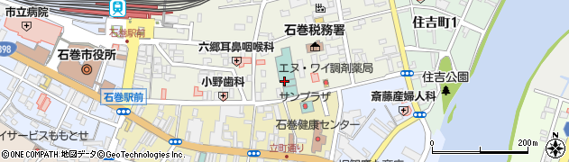 石巻グランドホテル 中國飯店周辺の地図