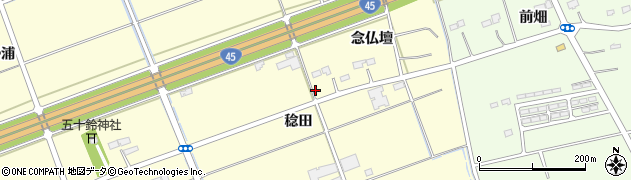 宮城県東松島市小松稔田周辺の地図