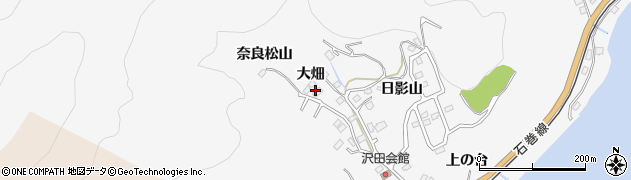 宮城県石巻市沢田（大畑）周辺の地図