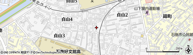 宮城県石巻市貞山周辺の地図