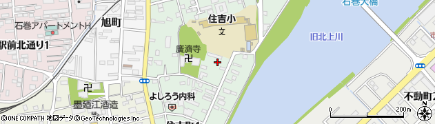 宮城県石巻市住吉町周辺の地図