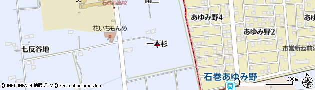 宮城県東松島市赤井一本杉周辺の地図