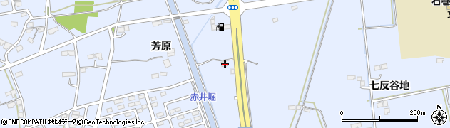 宮城県東松島市赤井七反谷地328周辺の地図
