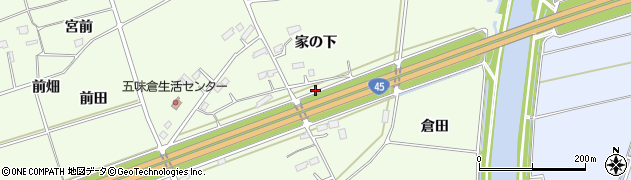 宮城県東松島市大曲（家の下）周辺の地図