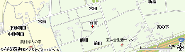 宮城県東松島市大曲宮前周辺の地図
