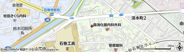 宮城県石巻市新橋周辺の地図
