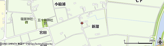 宮城県東松島市大曲（新溜）周辺の地図