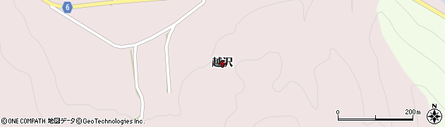 新潟県村上市越沢周辺の地図