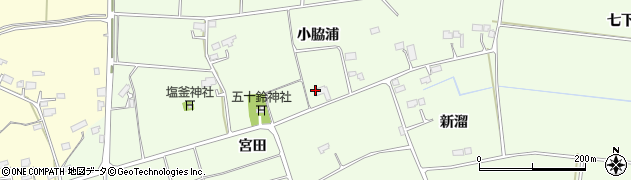 宮城県東松島市大曲（宮田）周辺の地図