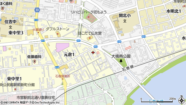 〒986-0811 宮城県石巻市元倉の地図