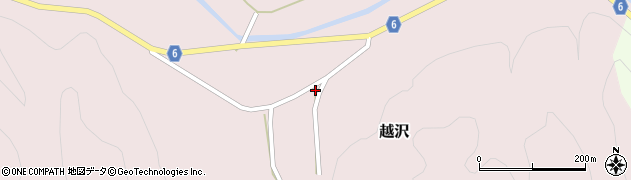 新潟県村上市越沢608周辺の地図